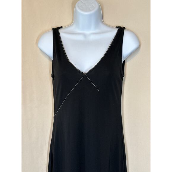 BCBG Maxazria Collection Maxi Dress S Black Classic Luxury Minimalist Old Money - Picture 2 of 13
